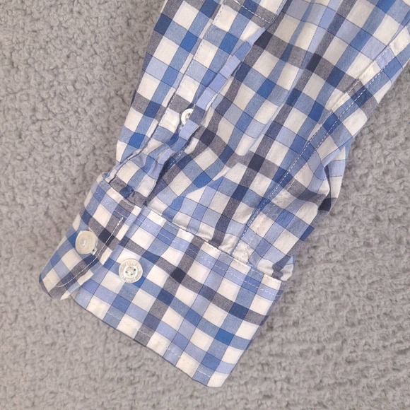Nat Nast Shirt Mens Large White Blue Plaid Long Sleeve Button Down Cotton Blend - Picture 10 of 15
